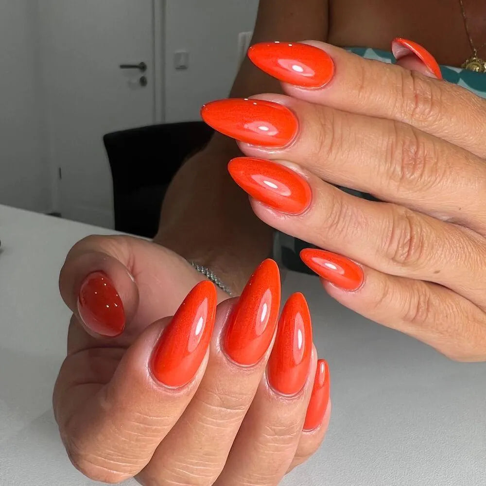 #079 Premium-EFFEKT Color Gel 5ml Signalrot mit rosa-pinkem Perlglanz - MSE - The Beauty Company