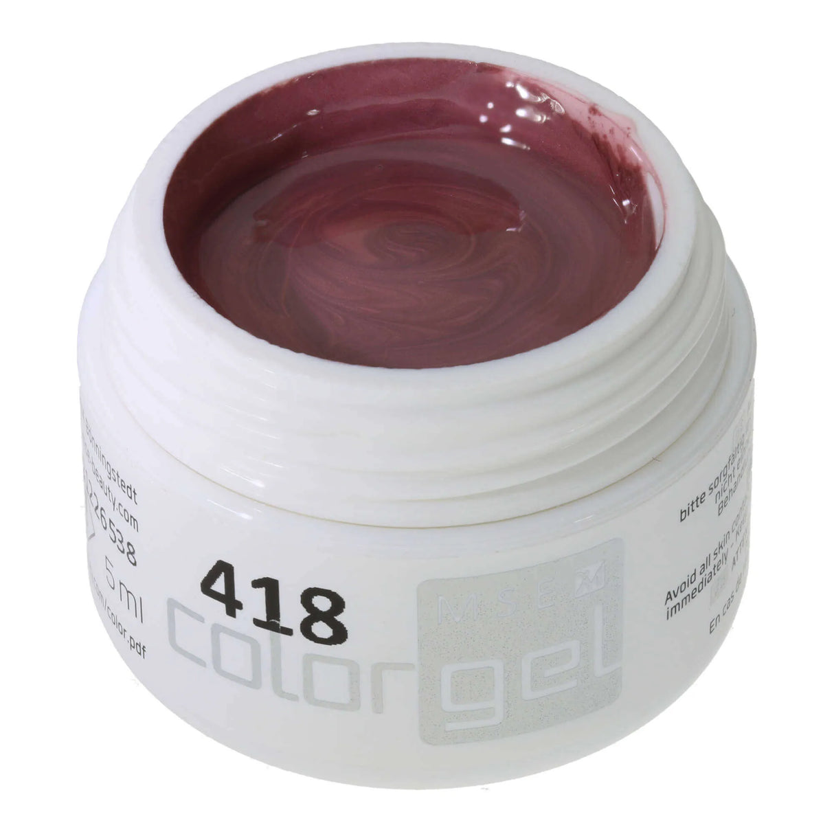 #418 < t5>remium-EFFEKT Color Gel 5ml Schimmerndes Altrosa