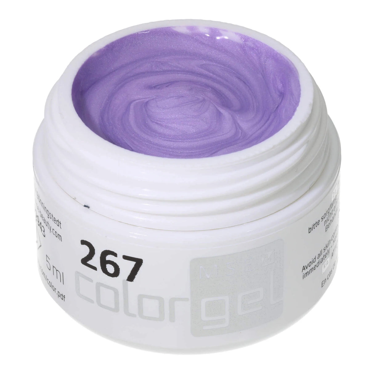 #267 <<< t52>51>5>remium-EFFEKT Color Gel 5ml Blasses Rosaviolett mit silbernem Perlglanz