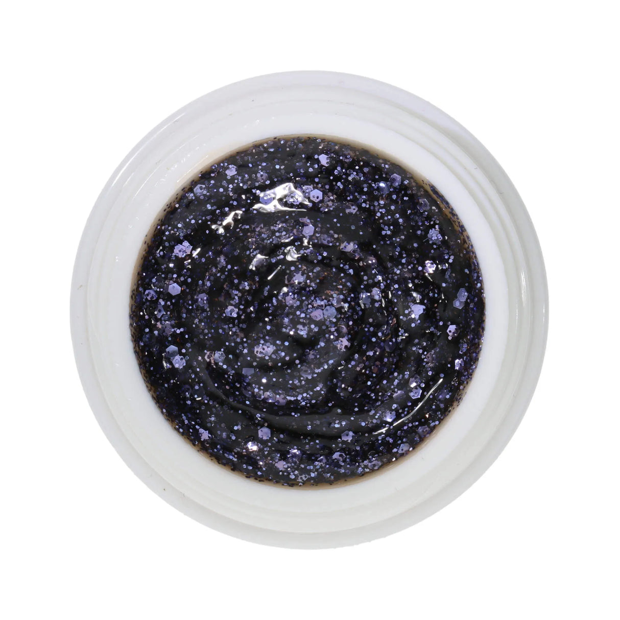 #298 <<<<<< t91>90>74>59>58>5>remium-GLITTER Color Gel 5ml Klassisches flieder Glittergel dominiert von groben Glitterpartikeln