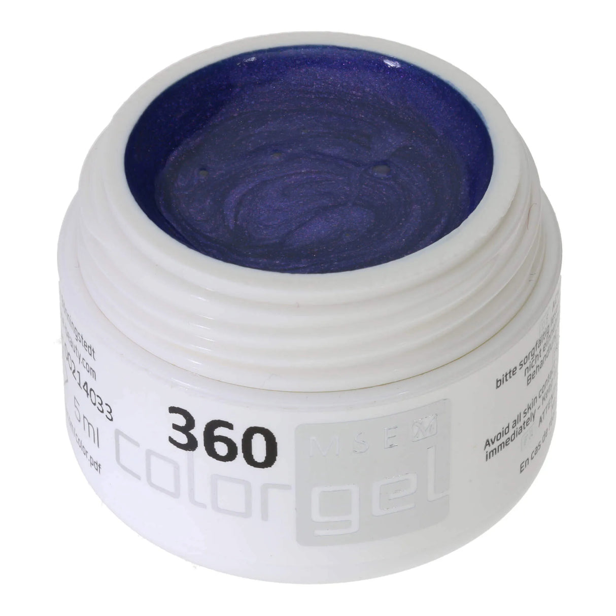 #360 Premium-EFFECT Color Gel 5ml Medium Blue Shade with Purple Shimmer