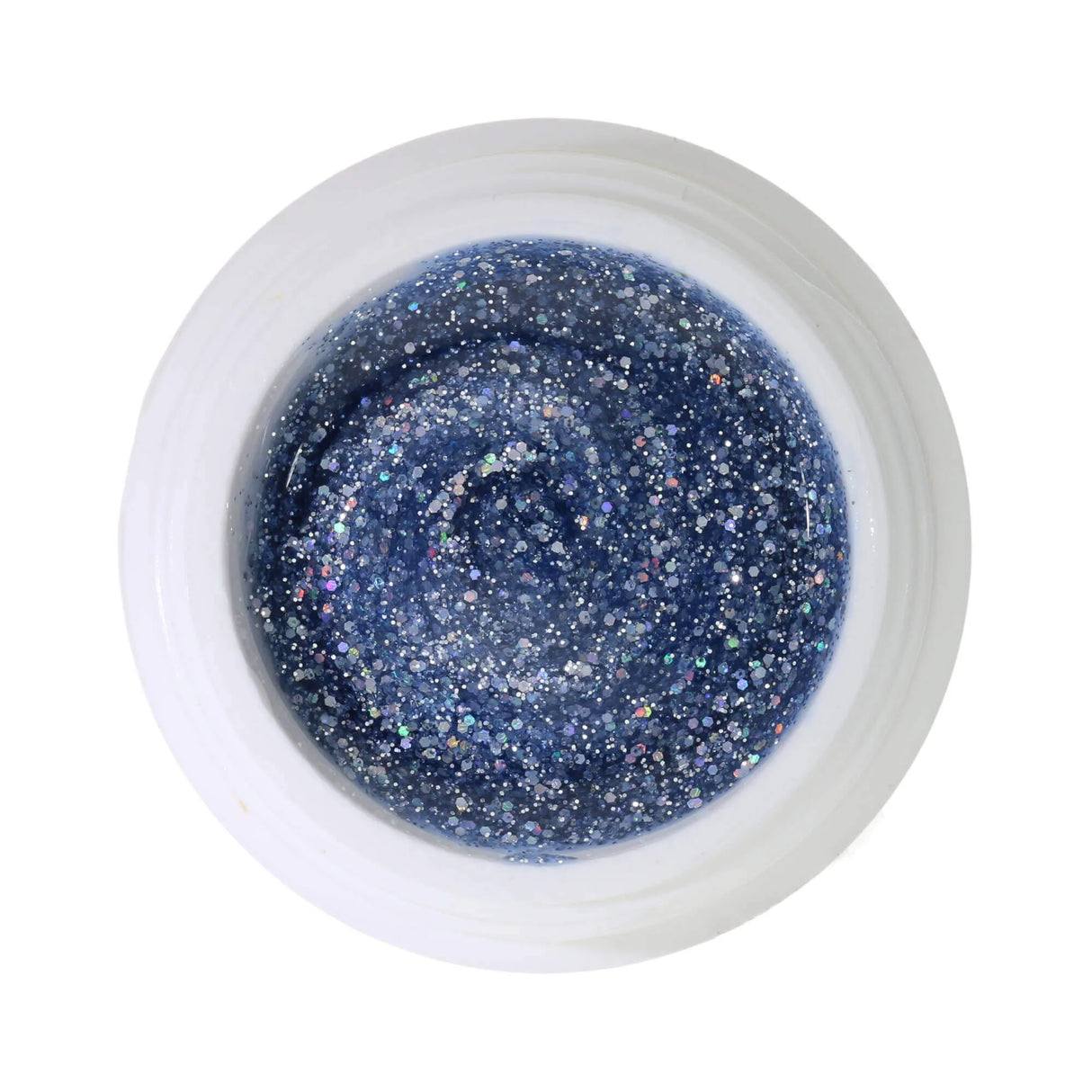 #370 << t60>5>remium-GLITTER Color Gel 5ml Blassblauer Regenbogenglitter