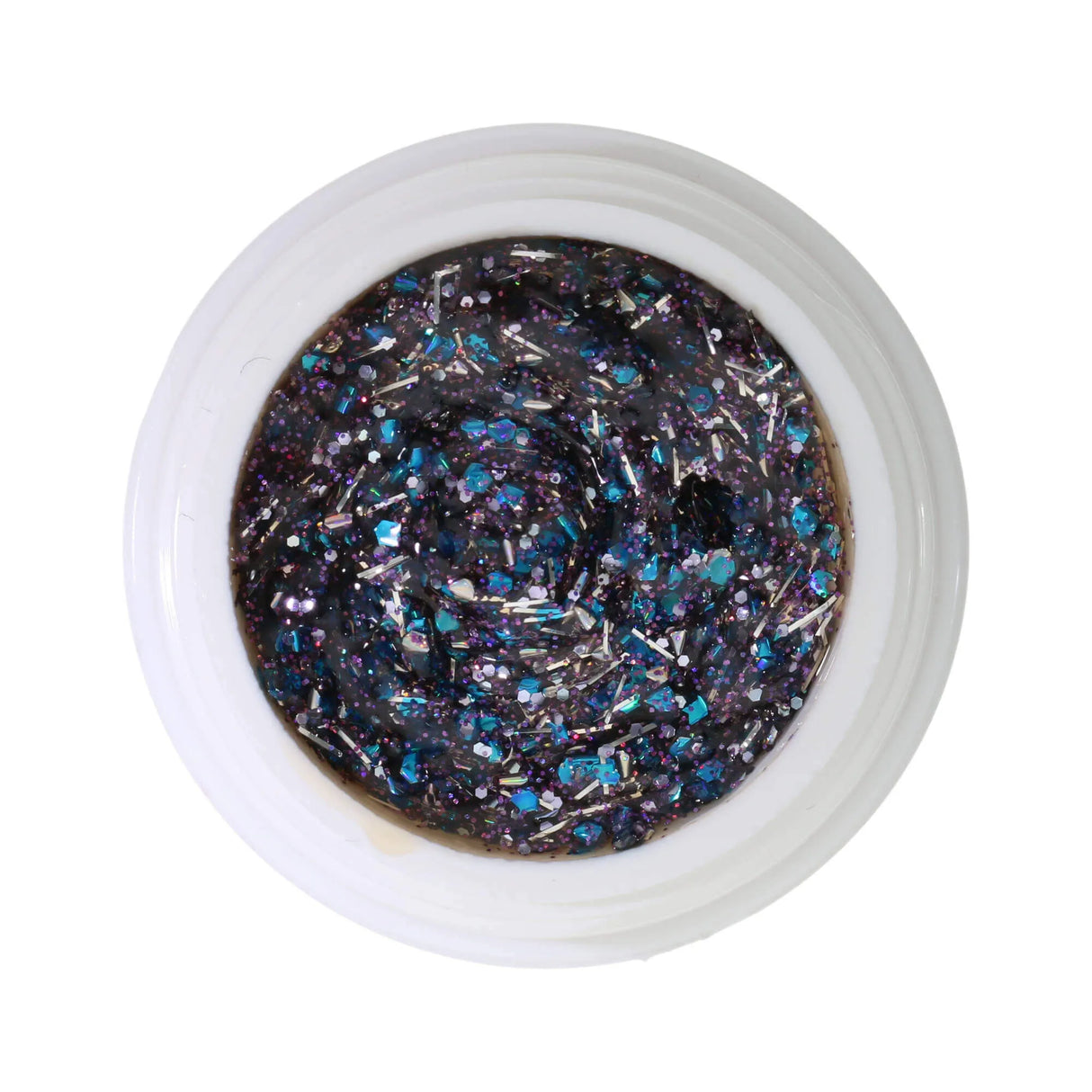 #371 << t49>5>remium-GLITTER Color Gel 5ml Aquablaues Glittergel