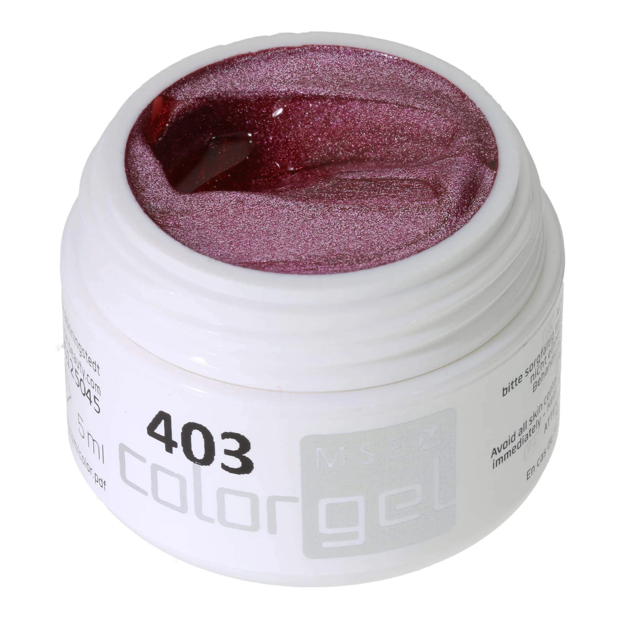 #403 << t36>5>remium-EFFEKT Color Gel 5ml Rot-metallic