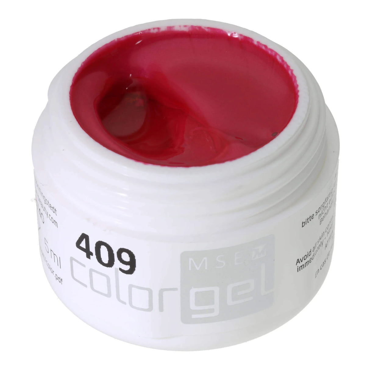 #409 << t39>5>remium-EFFEKT Color Gel 5ml Dezent schimmerndes kräftiges Pink