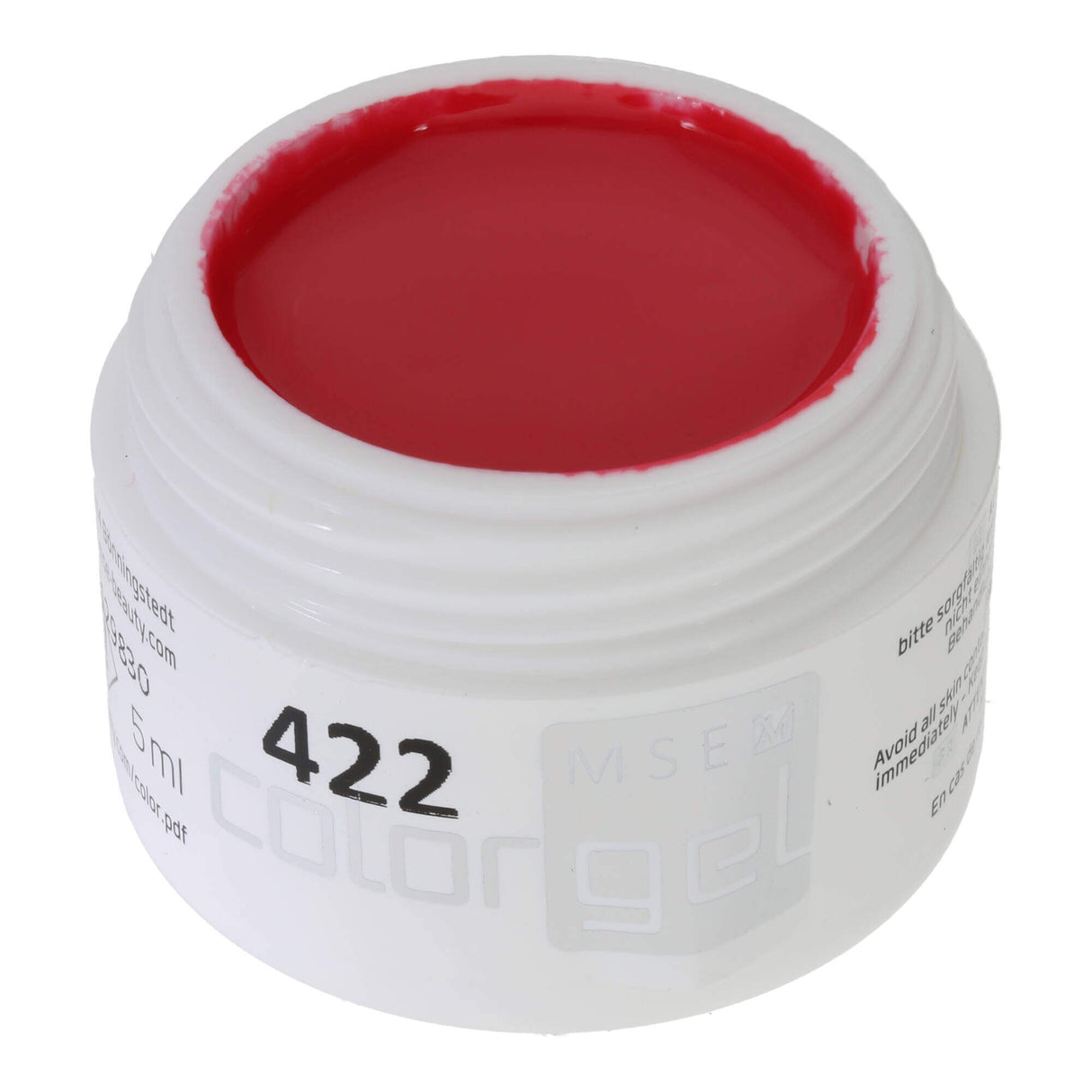#422 Premium-PURE Color Gel 5ml Rojo Brillante con Subtono Rosado