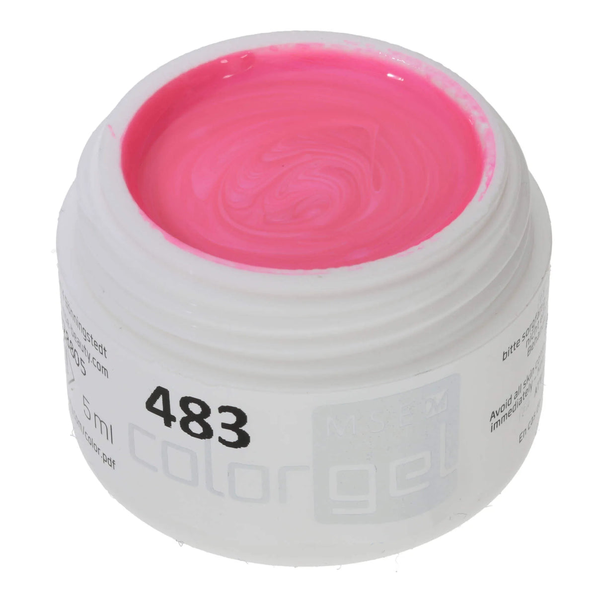 #483 < t5>remium-EFFEKT Color Gel 5ml Neon-Hellrosa mit blMộtulichem Schimmer