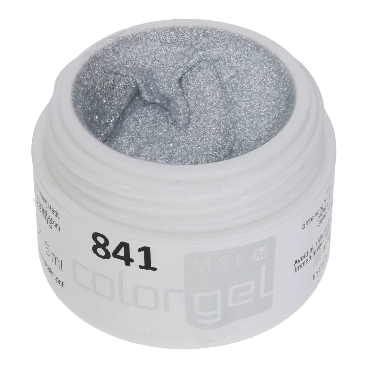 #841 Premium-GLITTER Color Gel 5ml Weiss