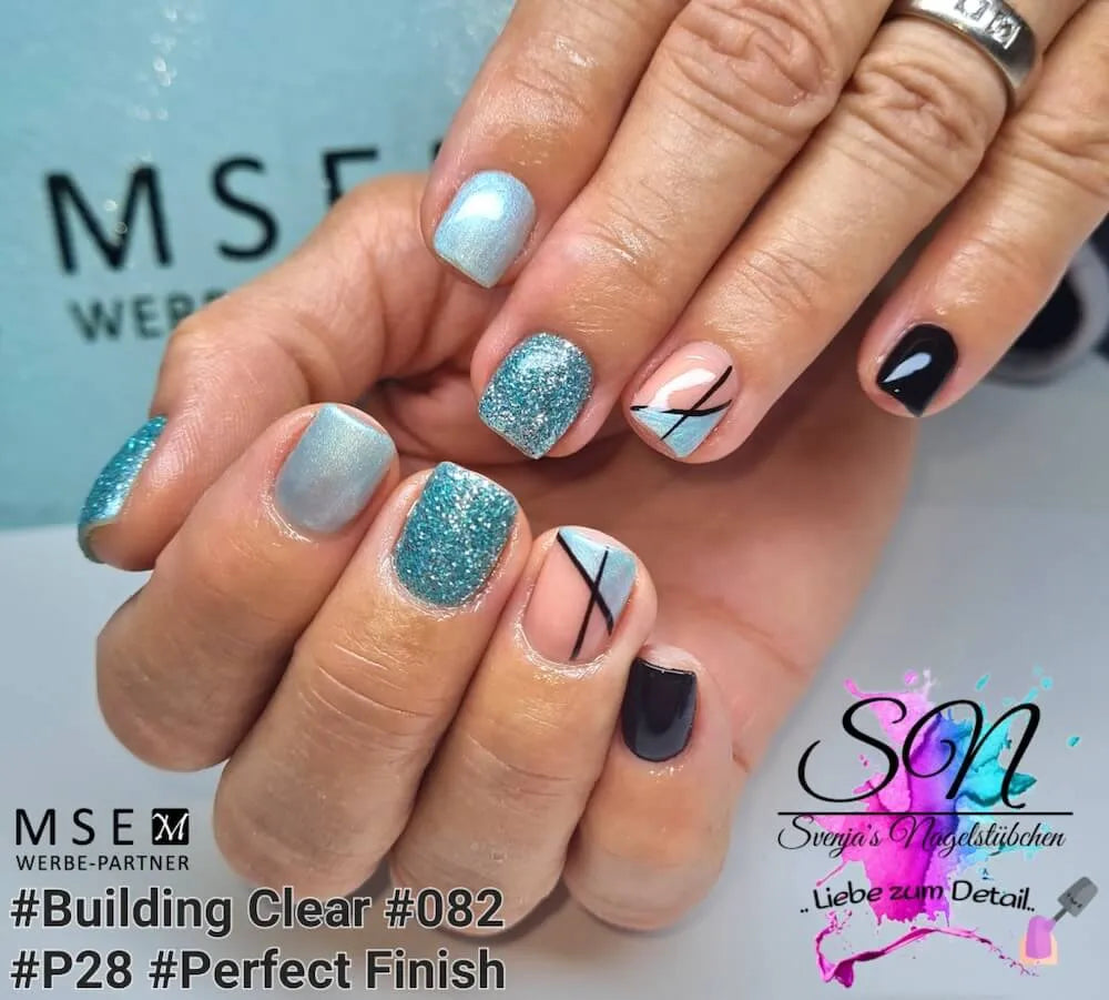 #P-28 Mother of Pearl EFFEKT Color Gel 5ml Blaugrün