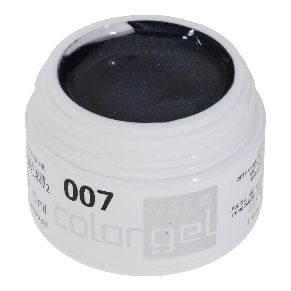 #007 Premium-EFFEKT Color Gel 5ml Dunkelblau mit goldenem Perlglanz - MSE - The Beauty Company