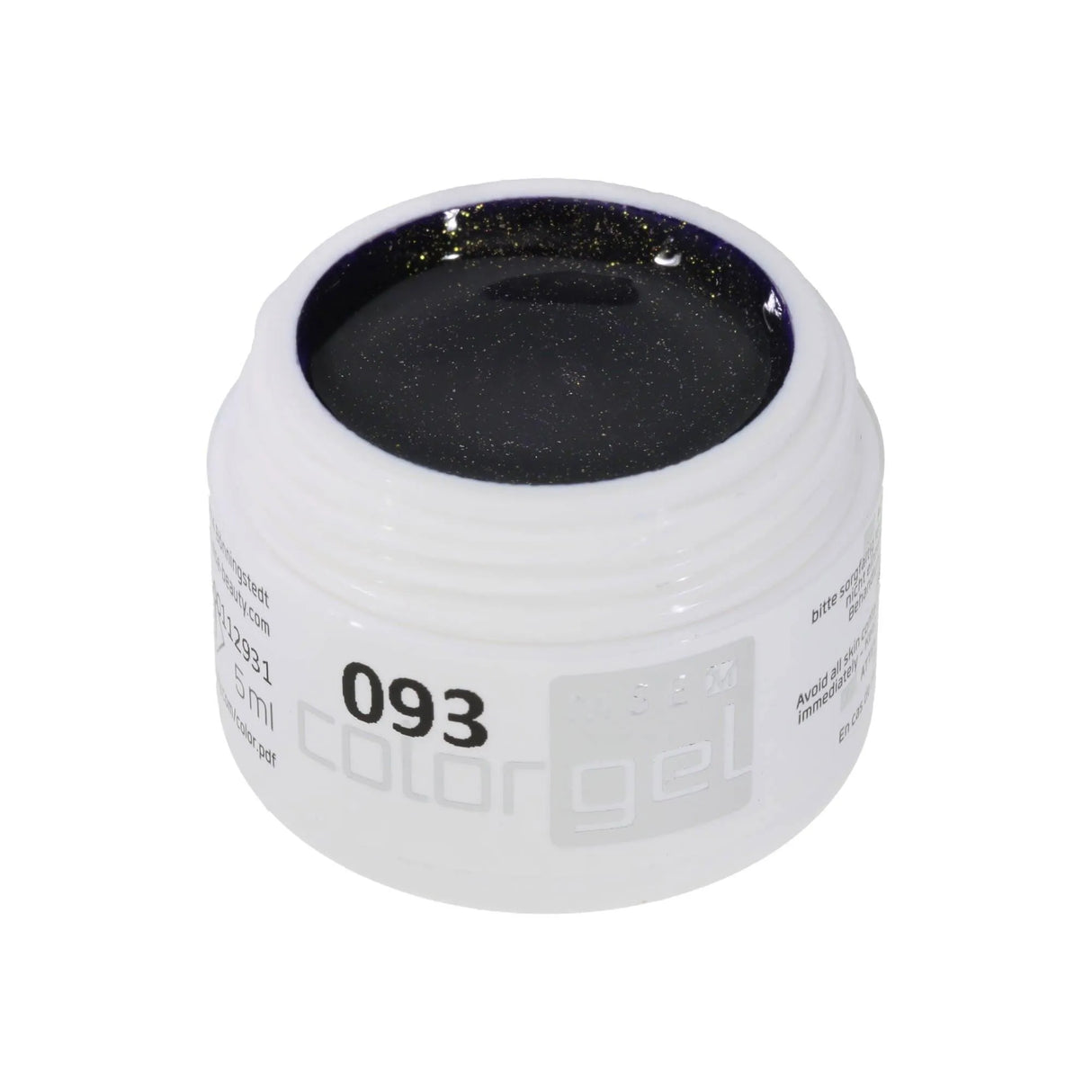 #093 Premium-EFFEKT Color Gel 5ml Blauviolett mit kräftig hervortretenden Goldpartikeln, leicht tarnsparent - MSE - The Beauty Company