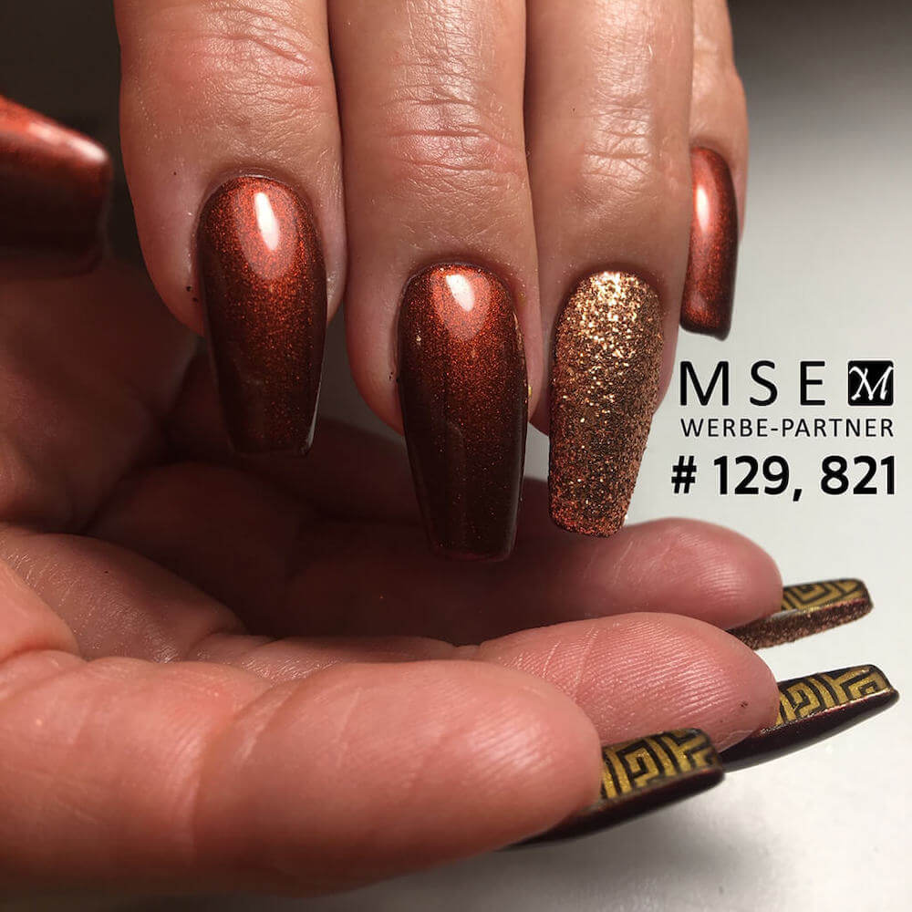 #129 Premium-EFFEKT Color Gel 5ml Metallic Gold - MSE - The Beauty Company