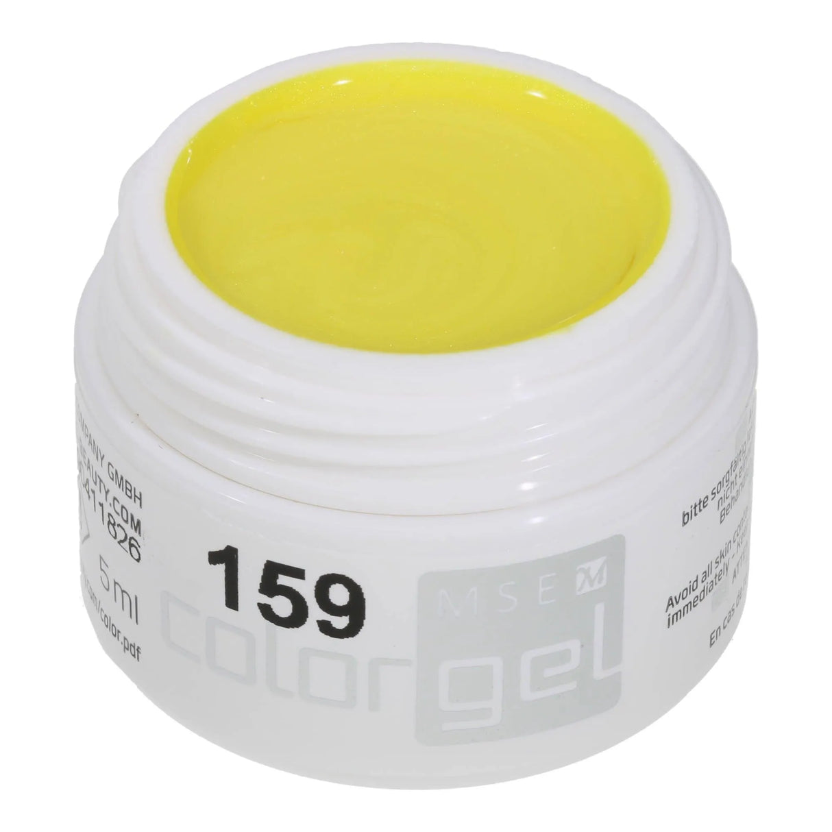 #159 Premium-EFFEKT Color Gel 5ml Leuchtendes Gelb mit goldenem Perleffekt - MSE - The Beauty Company