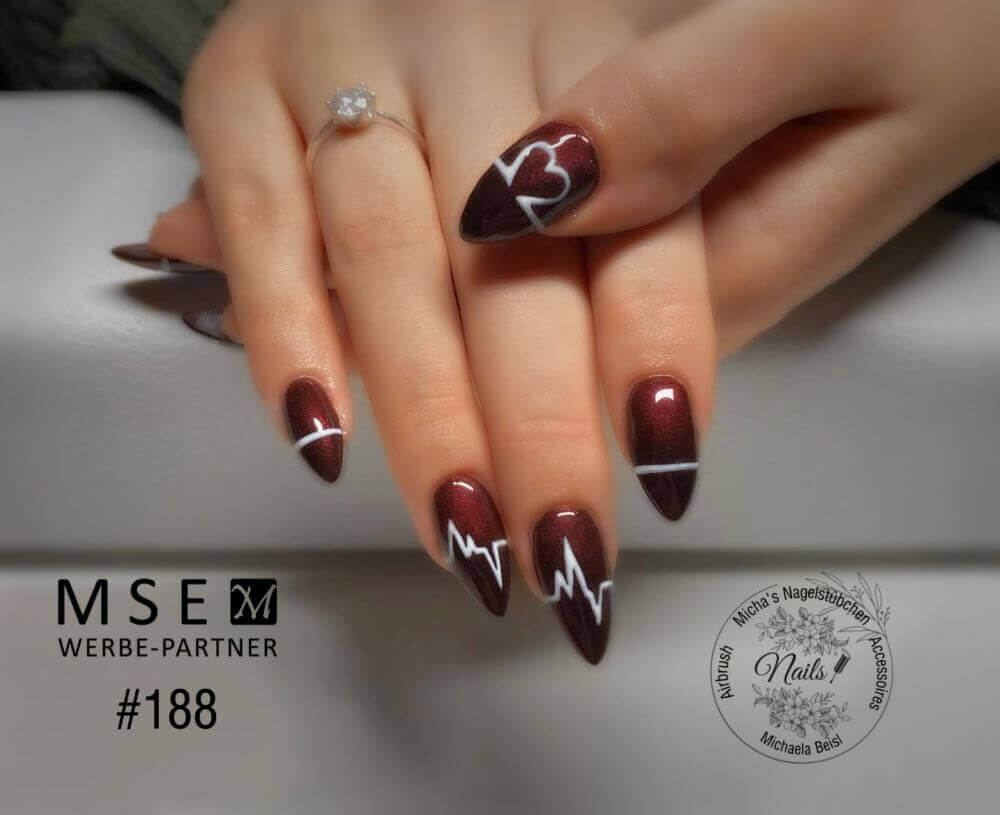 #188 Premium-EFFEKT Color Gel 5ml Dunkles Braunrot mit rotem Perlglanz - MSE - The Beauty Company