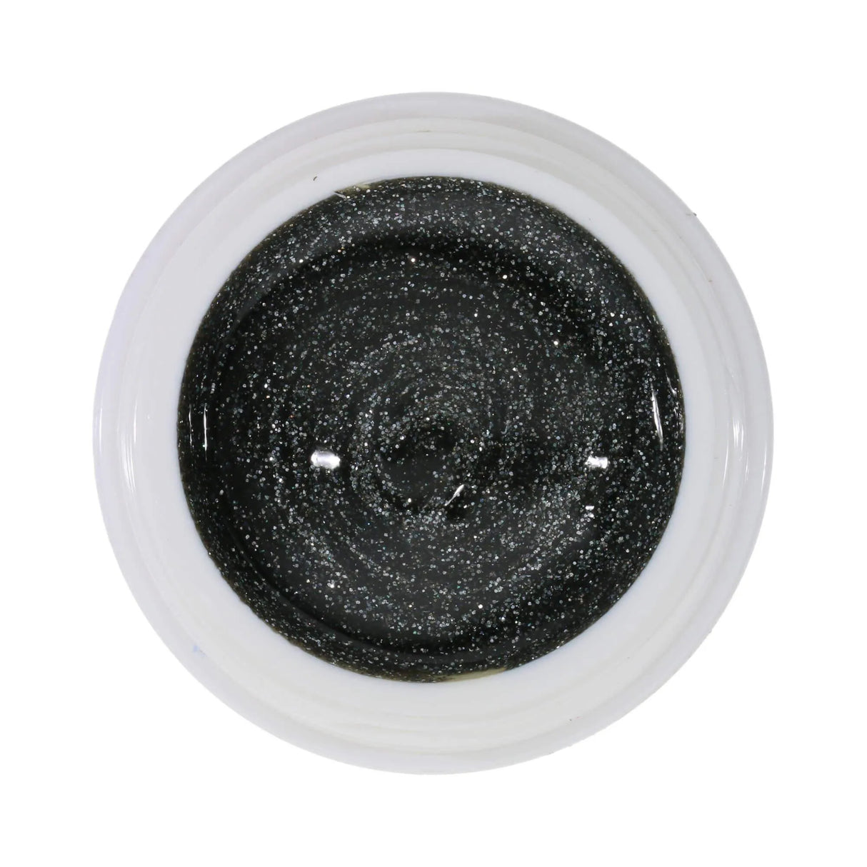 #215 Premium-GLITTER Color Gel 5ml Dunkles Grau mit kräftigem Silberglitter - MSE - The Beauty Company