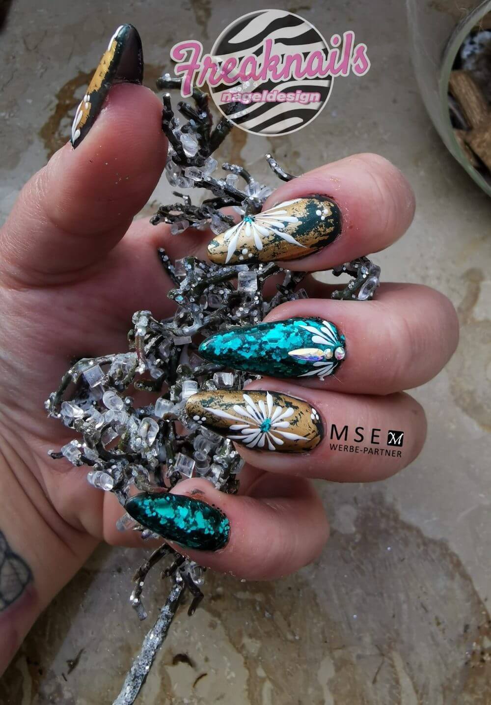 #281 Premium-GLITTER Color Gel 5ml Türkisfarbener Glitter - MSE - The Beauty Company