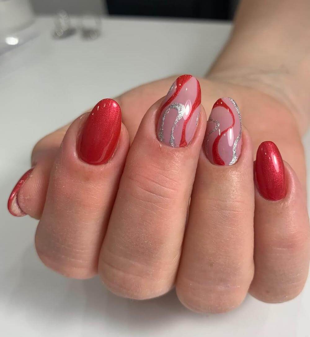 #307 Premium-EFFEKT Color Gel 5ml Intensives Himbeerrot mit pinkfarbenem Schimmer - MSE - The Beauty Company