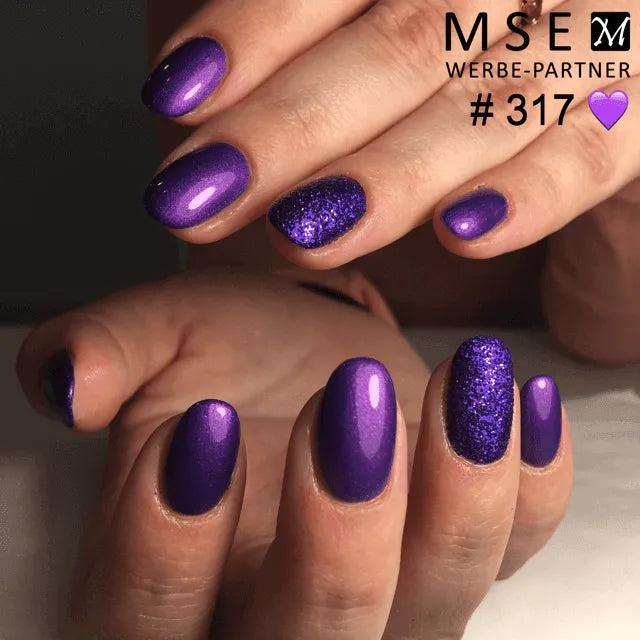 #317 Premium-EFFEKT Color Gel 5ml Leuchtendes Violett mit pinkfarbenem Schimmer - MSE - The Beauty Company