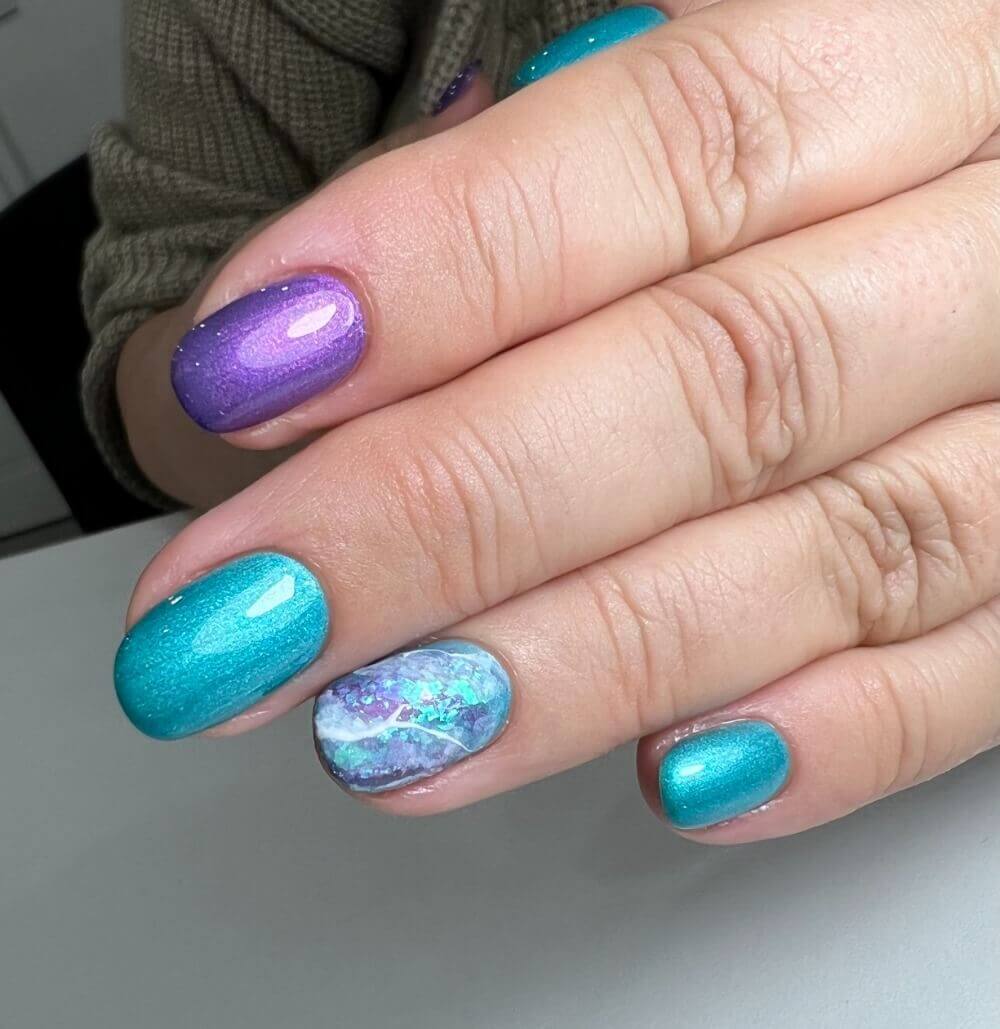 #317 Premium-EFFEKT Color Gel 5ml Leuchtendes Violett mit pinkfarbenem Schimmer - MSE - The Beauty Company