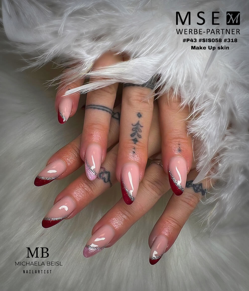 #318 Premium-EFFEKT Color Gel 5ml Dunkler Beerenton mit ausgeprägten pinkfarbenen Akzenten - MSE - The Beauty Company