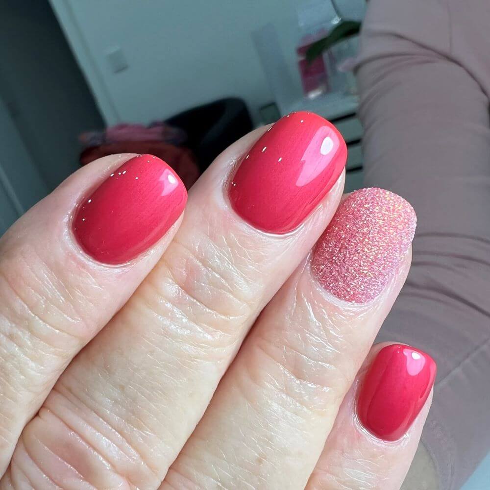 #409 Premium-EFFEKT Color Gel 5ml Dezent schimmerndes kräftiges Pink - MSE - The Beauty Company