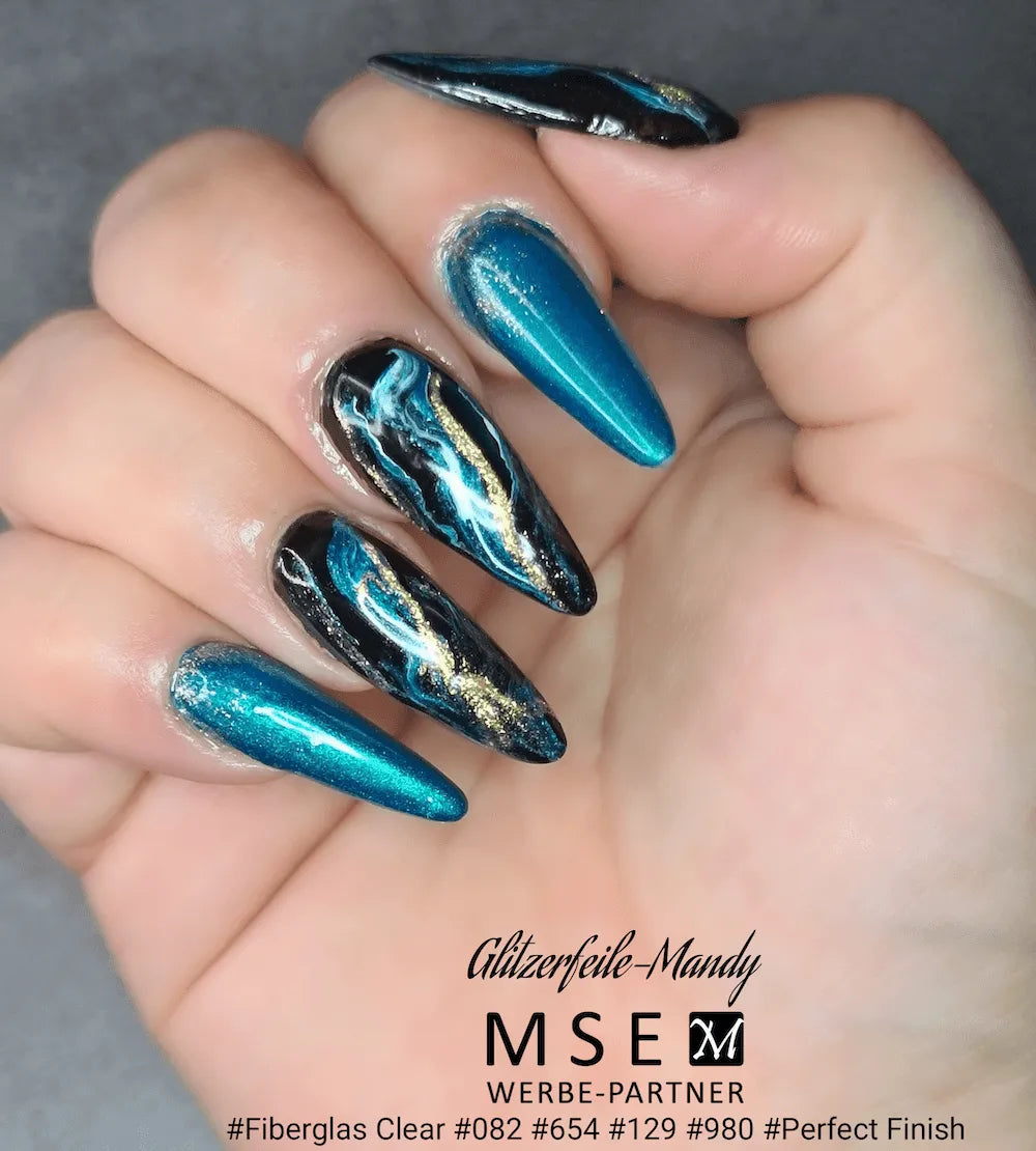 #654 Premium-EFFEKT Color Gel 5ml Blaugrün - MSE - The Beauty Company