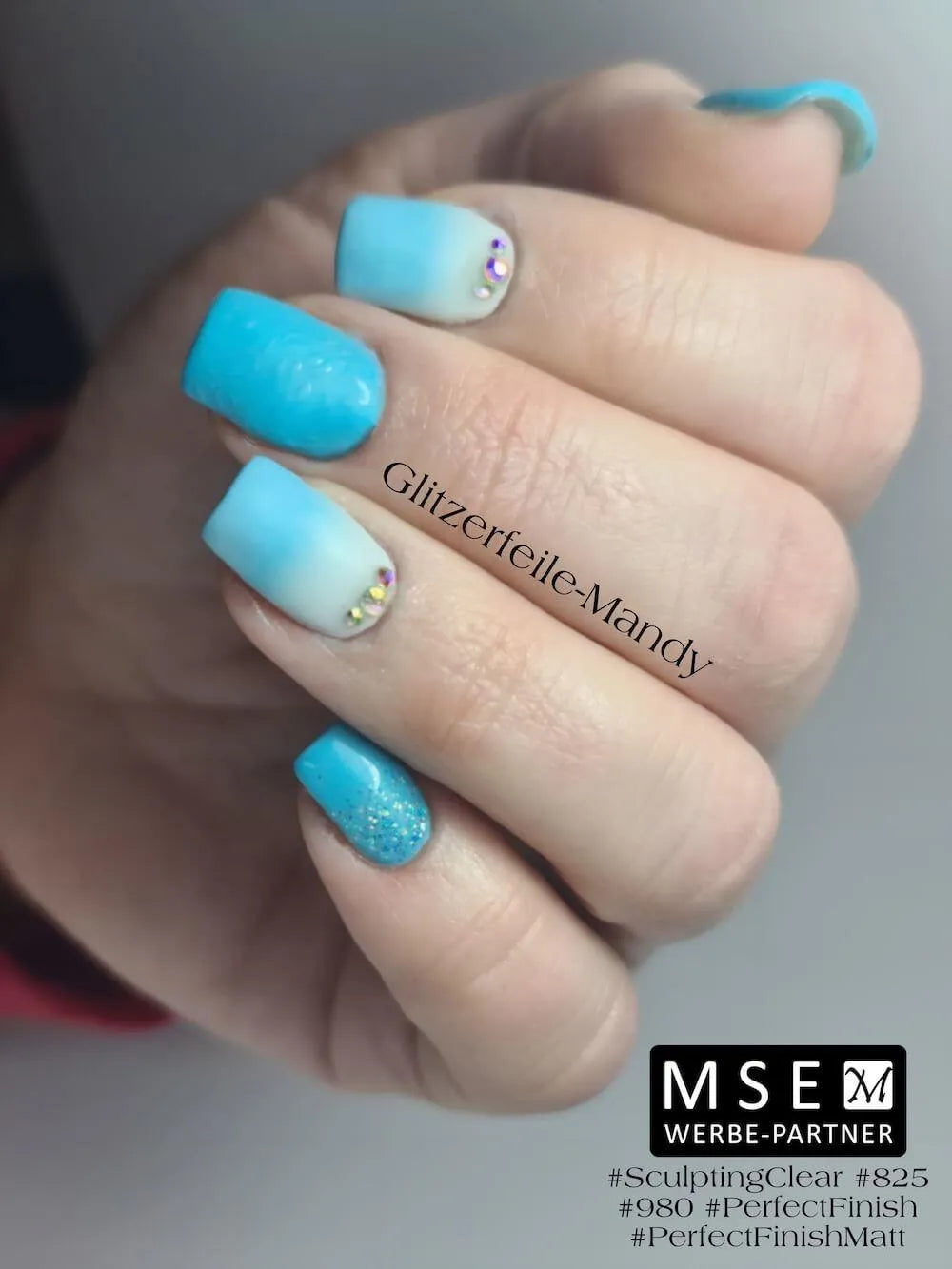 #825 Premium-EFFEKT Color Gel 5ml Blaugrün - MSE - The Beauty Company