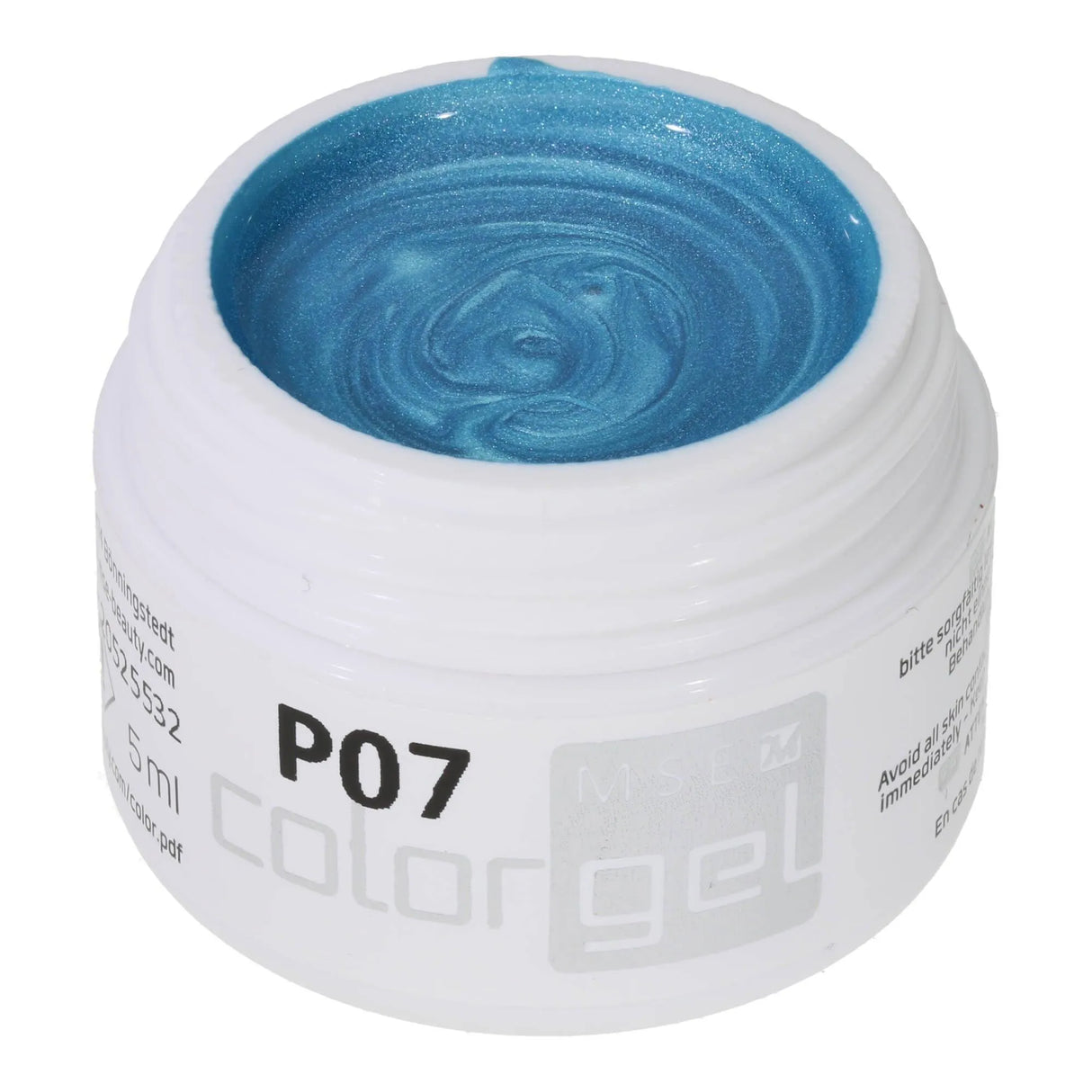 #P-07 Mother of Pearl EFFEKT Color Gel 5ml Blaugruen - MSE - The Beauty Company