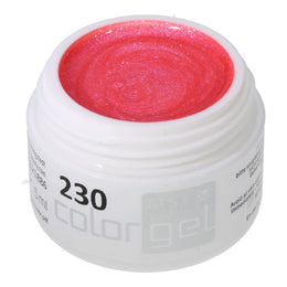 #230 Premium-EFFEKT Color Gel 5ml Transparentes Hellrosa mit blau-lilafarbenem Schimmer