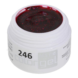 #246 Premium-GLITTER Color Gel 5ml Mischung aus rotem und blauem Glitter