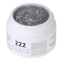 #222 Premium GLITTER Color Gel 5ml Classic Silver Glitter Gel Dominated by Large Glitter Particles