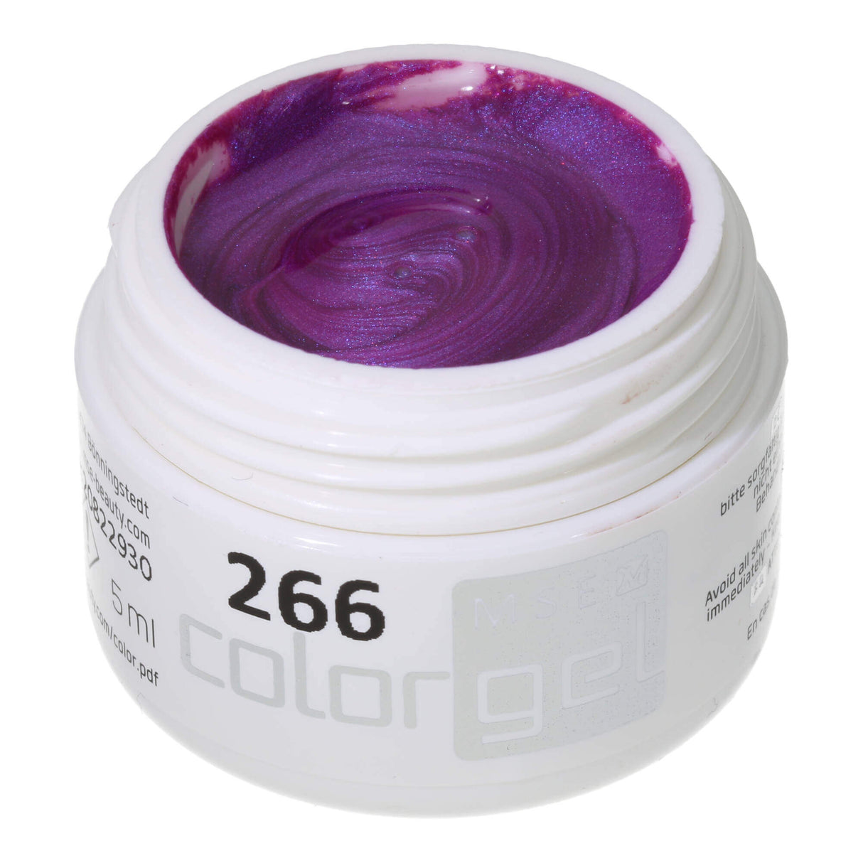 #266 Premium-EFFEKT Color Gel 5ml Rotviolett mit dezentem Perlglanz