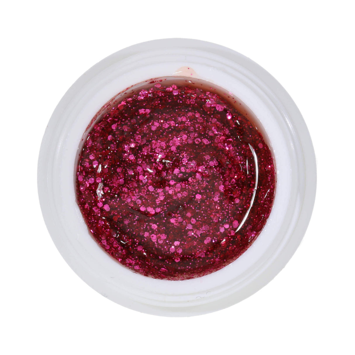 #271 Premium-GLITTER Color Gel 5ml Gel transparent avec des paillettes roses de différentes tailles