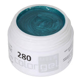 Gel tạo màu # 280 Premium-EFFEKT 5ml Màu xanh lam vừa với ánh kim sa nhẹ