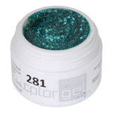 # 281 Premium-GLITTER Color Gel 5ml turquoise colored glitter