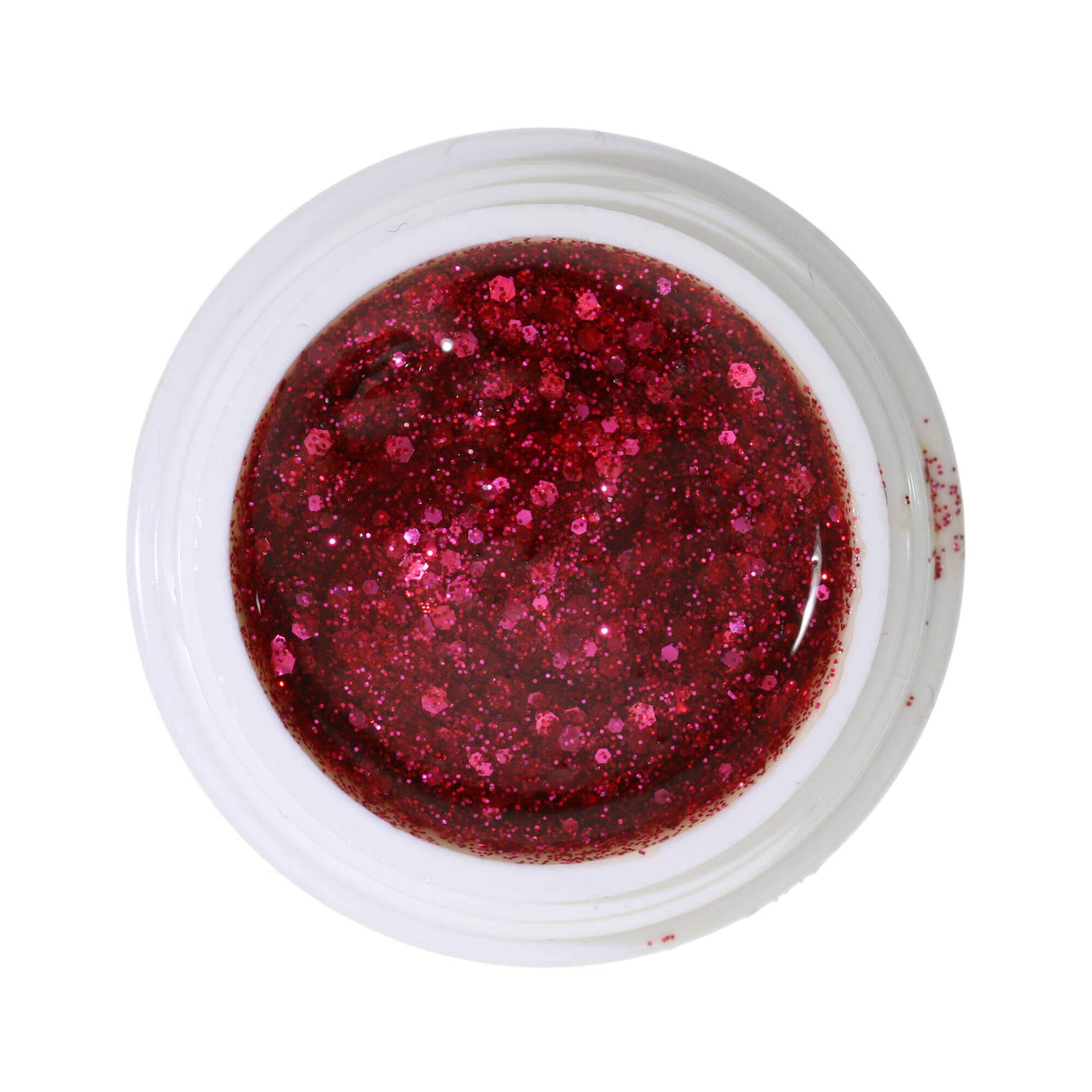 #286 Premium-GLITTER Color Gel 5ml Klares Gel mit Glitter in Rot und Pink