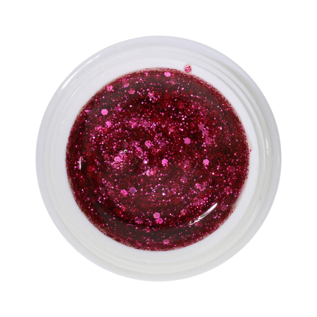 # 299 Premium-GLITTER Color Gel 5ml Classic pink glitter gel dominated by coarse glitter particles