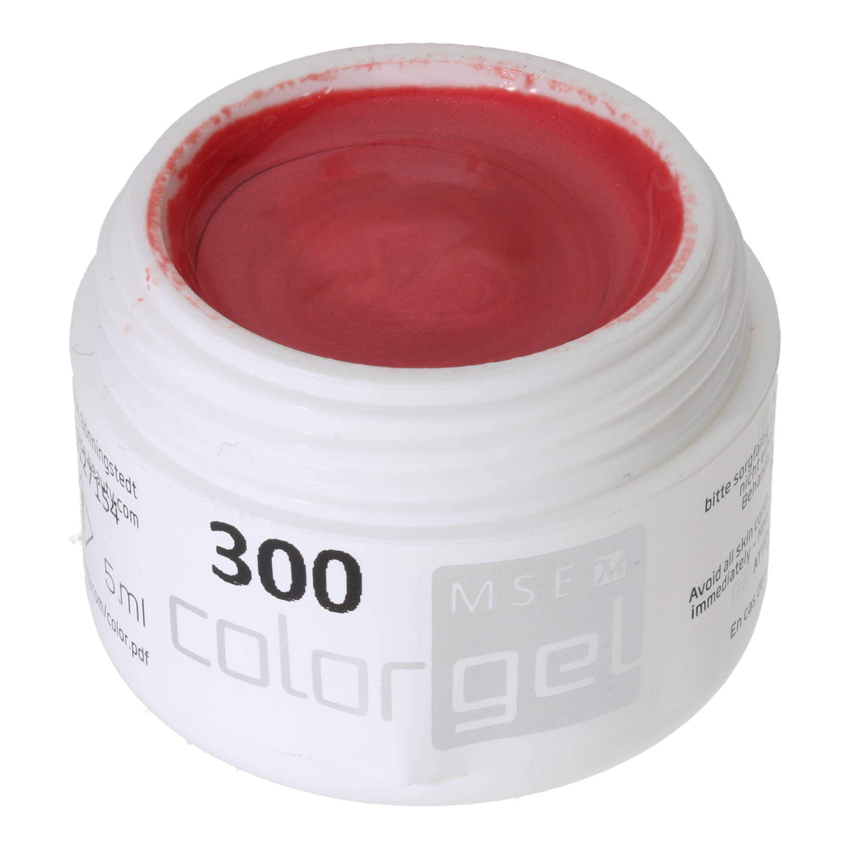 # 300 Premium EFFEKT Color Gel 5ml Màu đỏ mâm xôi nhạt với ánh sáng lung linh