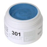 # 301 Premium GLITTER Color Gel 5ml Màu xanh biển Caribbean với ánh kim tuyến xanh lá cây / xanh lam