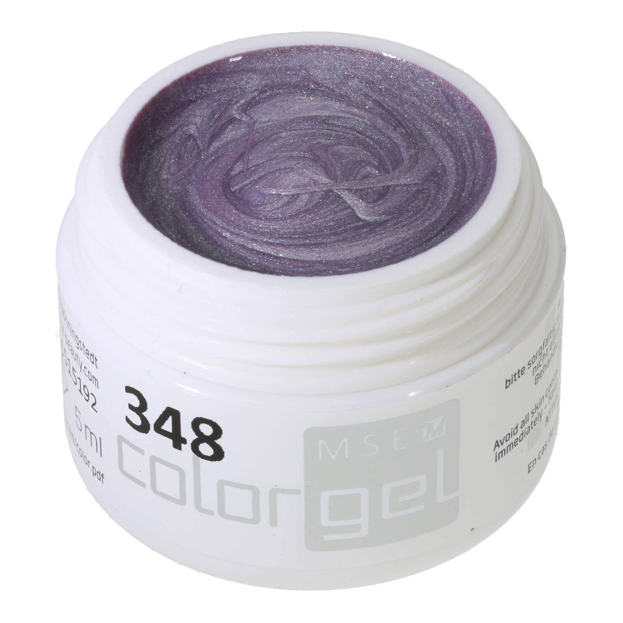 Màu # 348 Premium EFFECT Gel màu bạc 5ml với ánh sáng lấp lánh màu hồng xanh