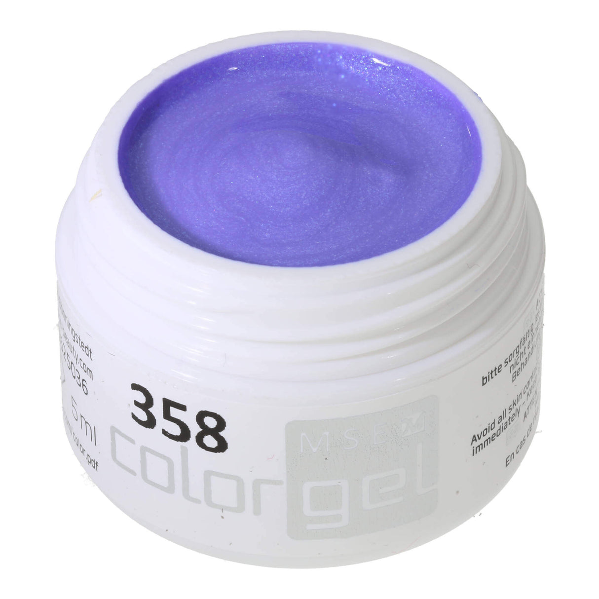# 358 Premium EFFECT Color Gel 5ml bleu lilas avec un reflet bleu