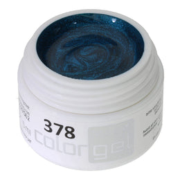 #378 Premium-EFFEKT Color Gel 5ml Dunkles Blaugrün mit türkisem Glitter