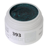 #393 Premium-GLITTER Color Gel 5ml Gel vert sapin à paillettes vertes
