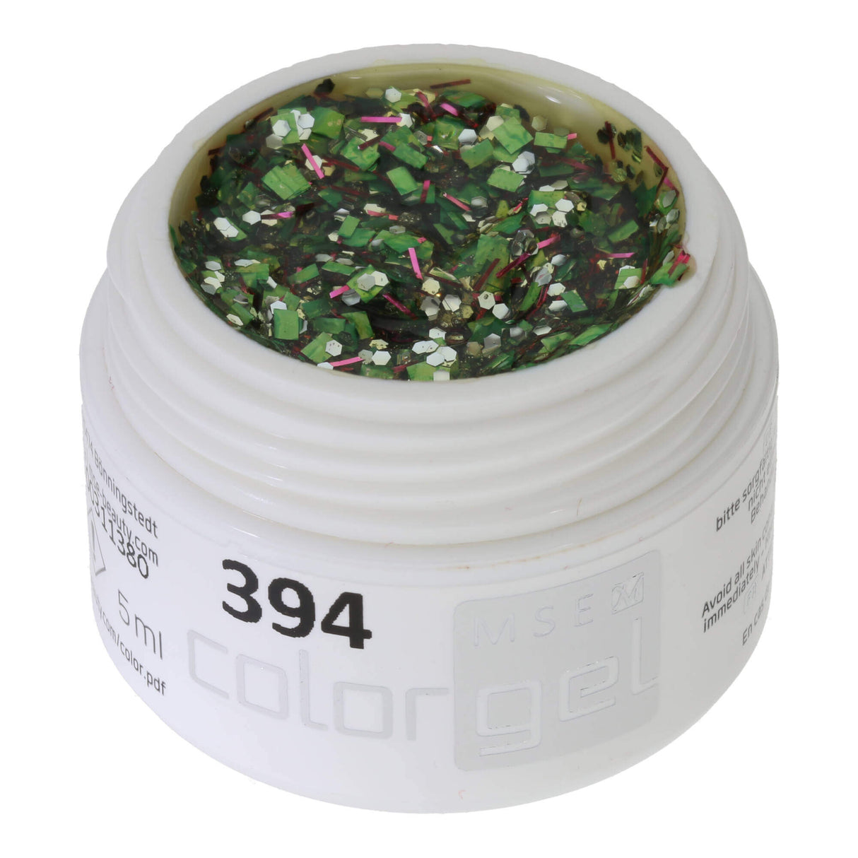 # 394 Premium GLITTER Color Gel 5ml May green glitter gel