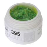 # 395 Premium-GLITTER Color Gel 5ml Intense yellow-green with may-green glitter