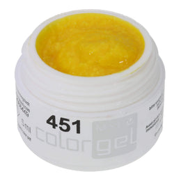 #451 Premium-GLITTER Color Gel 5ml Leuchtendes Gelb mit irisierendem Glitter