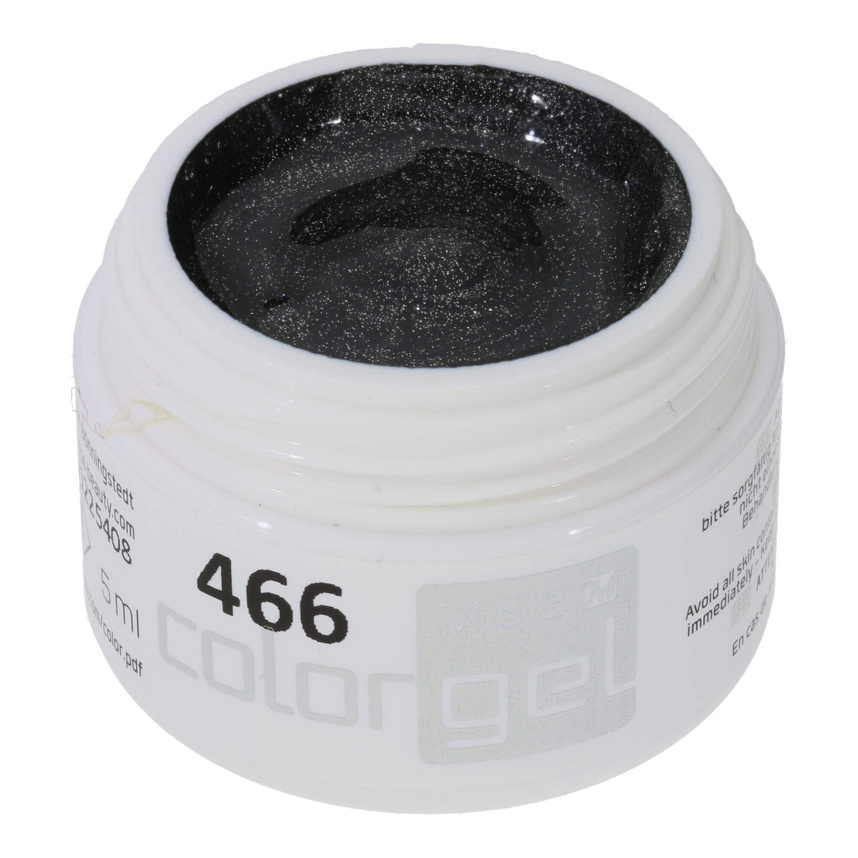 # 466 Premium EFFECT Color Gel 5ml Gel métallisé gris foncé
