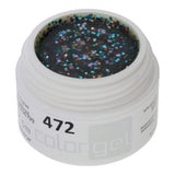 #472 Premium-GLITTER Color Gel 5ml Kupferton mit grün-violetten Effekten