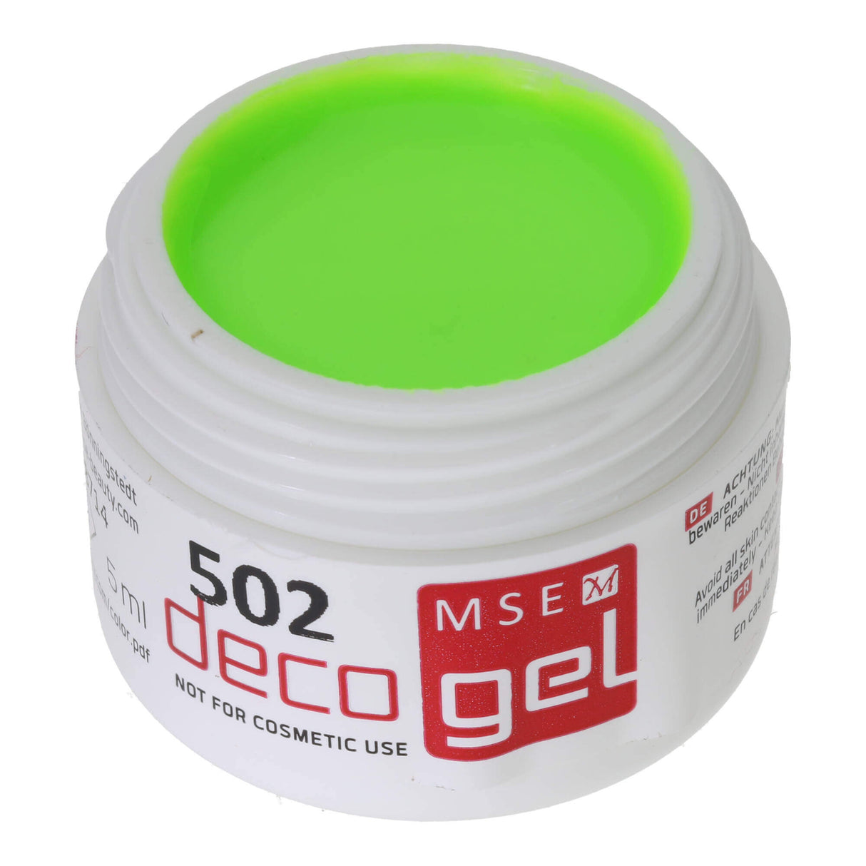 # 502 Premium-DECO Color Gel 5ml Neon yellow green NOT FOR COSMETIC USE