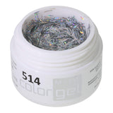 #514 Premium-GLITTER Color Gel 5ml Klar Glitter